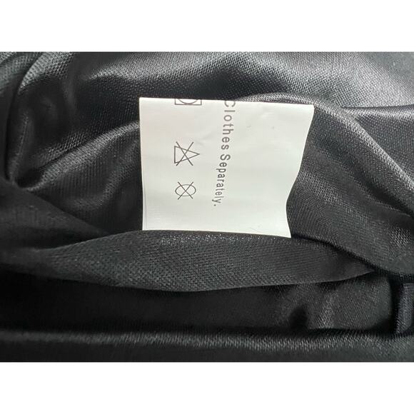 Rosegal Butterfly Black & White Cold Shoulder Hi-Low Length Dress Shirt Sz 2X - Picture 7 of 11